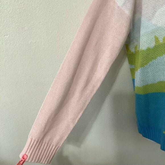Just Polly Fairy Kei Kawaii Girly Novelty Landscape Cottagcore Knit Sweater S - Picture 4 of 10
